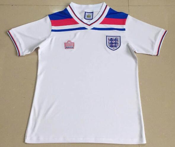 1980 England Retro Home Kit Soccer Jersey